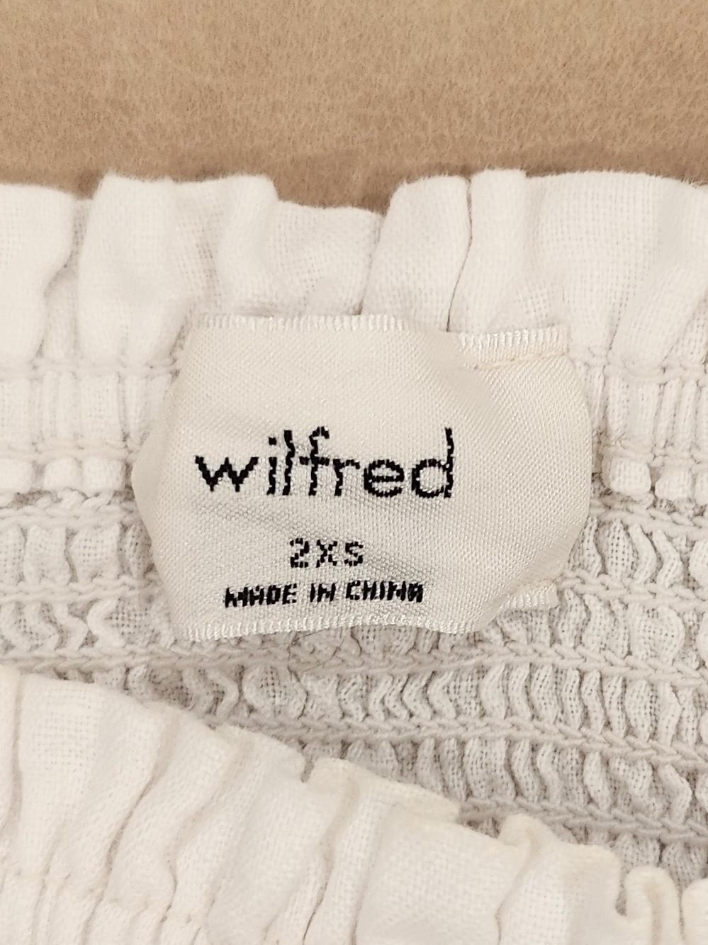 Aritzia White Linen Smocked Square-Neck Mini Dress - Picture 3 of 3